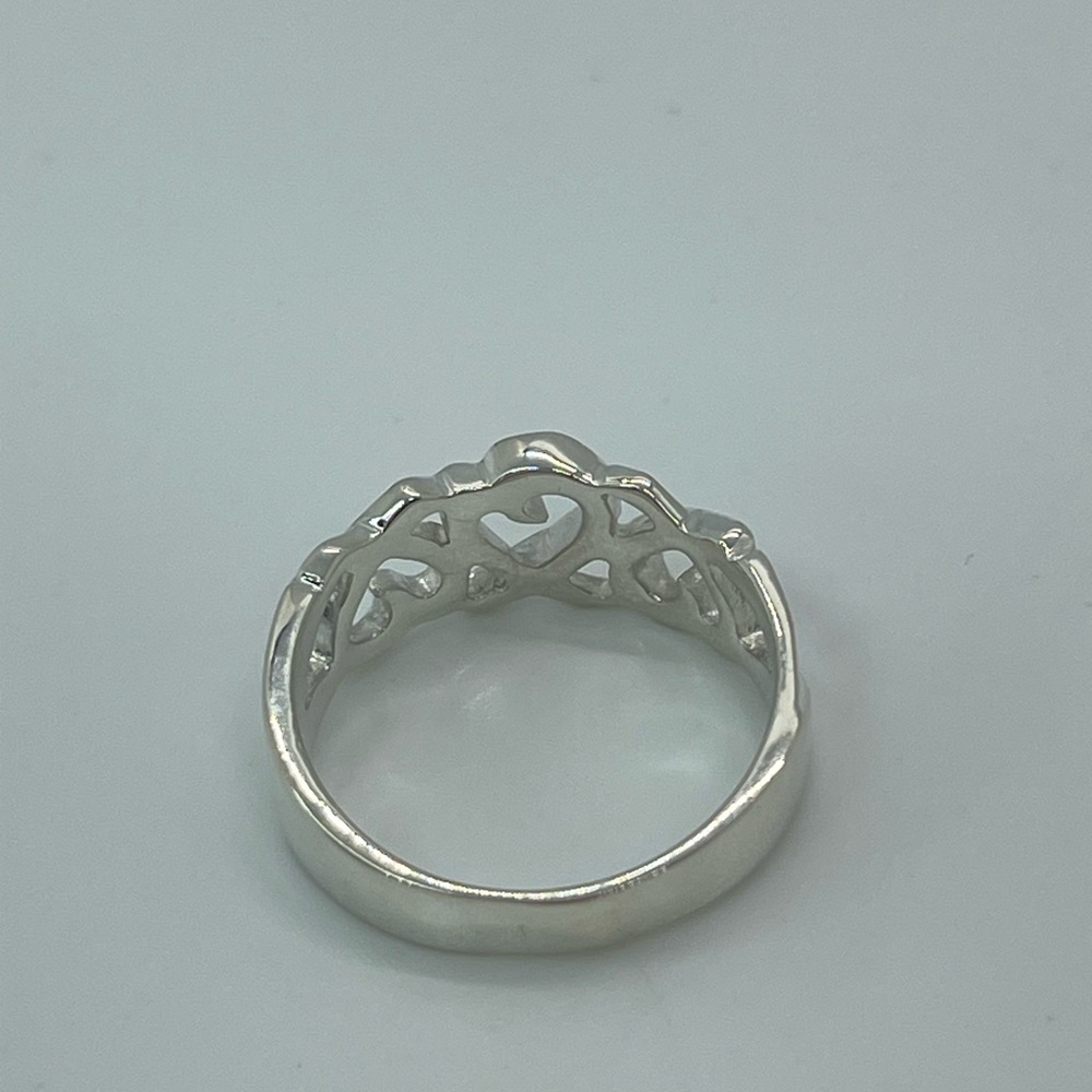 Tiffany & Co. Paloma Picasso Silver Triple Loving Heart Band Ring - Picture 8 of 10